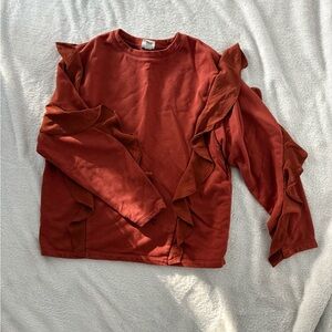 A New Day Women’s Ruffled Rust Shirt